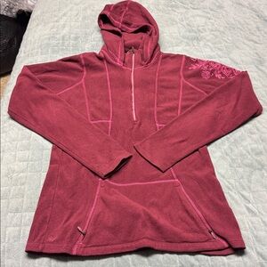 Athleta Fleeced Hooded Sweatshirt, Hoodie, Pullover, Embroidered, Size S